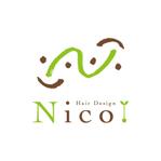skyblue (skyblue)さんの美容院 美容室 ヘアサロン「nico. hair design」のロゴへの提案