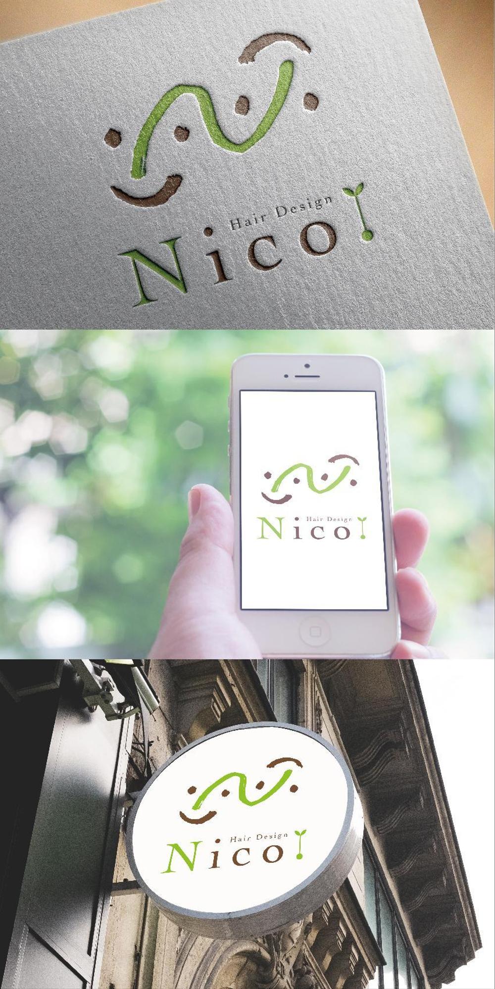 美容院 美容室 ヘアサロン「nico. hair design」のロゴ