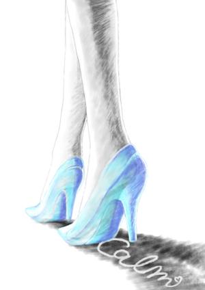 ソウ (Amane_Natsumi)さんのガラスのヒールを履いた足への提案