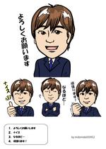 midomido050952 ()さんのLINEスタンプ用：男性の似顔絵イラストへの提案