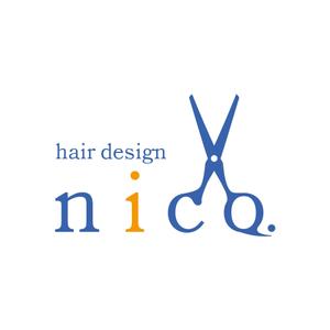 アトリエジアノ (ziano)さんの美容院 美容室 ヘアサロン「nico. hair design」のロゴへの提案