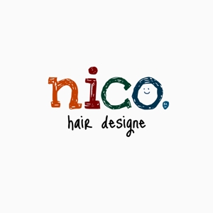 結衣 (oidontarou_4093)さんの美容院 美容室 ヘアサロン「nico. hair design」のロゴへの提案