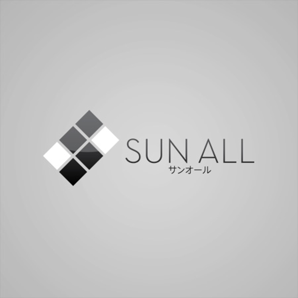 「サンオール　　または　　　SUN ALL」のロゴ作成