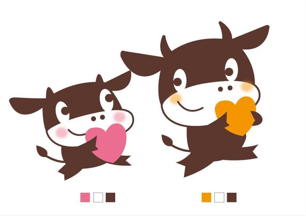 牛用飼料のキャラクターのデザイン（イラスト）