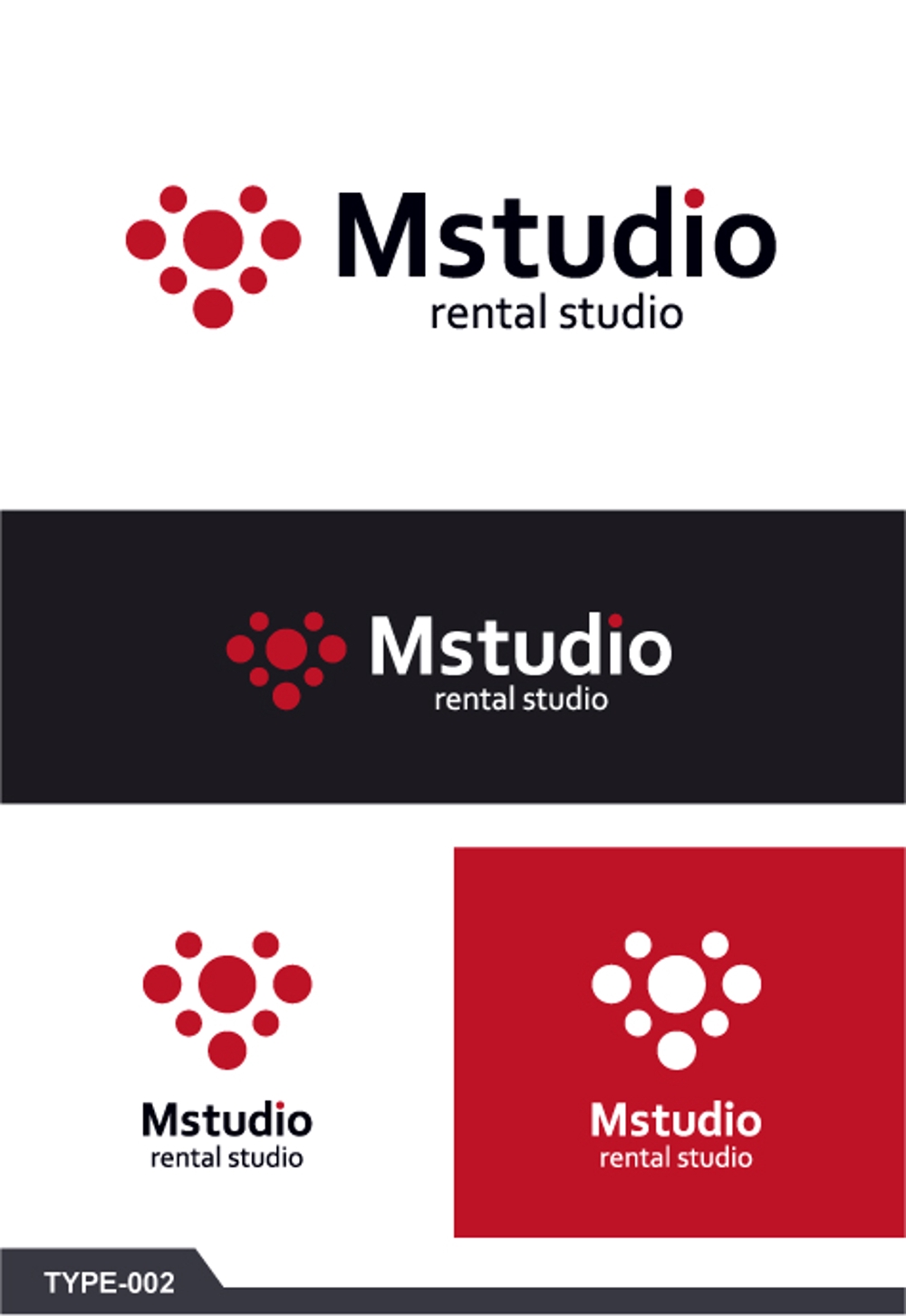 レンタルスタジオの【エムスタジオ　Mstudio】のロゴ