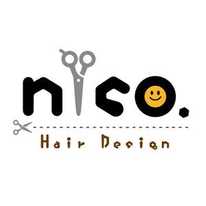 サンワールド (sunworldcrowd)さんの美容院 美容室 ヘアサロン「nico. hair design」のロゴへの提案