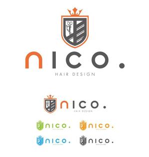 郷山志太 (theta1227)さんの美容院 美容室 ヘアサロン「nico. hair design」のロゴへの提案