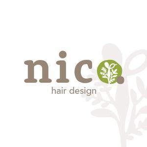 D-Cafe　 (D-Cafe)さんの美容院 美容室 ヘアサロン「nico. hair design」のロゴへの提案