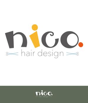 YK_Design (k416)さんの美容院 美容室 ヘアサロン「nico. hair design」のロゴへの提案
