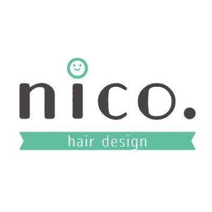minecoco (mio_g_0331)さんの美容院 美容室 ヘアサロン「nico. hair design」のロゴへの提案