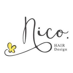 minecoco (mio_g_0331)さんの美容院 美容室 ヘアサロン「nico. hair design」のロゴへの提案