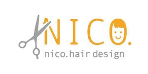 lemoooo (lemoooo)さんの美容院 美容室 ヘアサロン「nico. hair design」のロゴへの提案