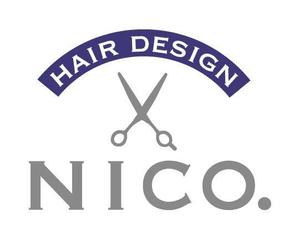 lemoooo (lemoooo)さんの美容院 美容室 ヘアサロン「nico. hair design」のロゴへの提案