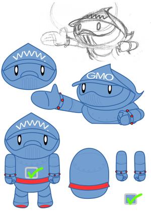 keroro009 (keroro009)さんのドメイン登録代行サービスのWEBサイトのキャラクターデザインへの提案