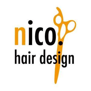 power_dive (power_dive)さんの美容院 美容室 ヘアサロン「nico. hair design」のロゴへの提案