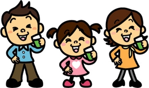 yumikuro8 (yumikuro8)さんの青汁が好きな3人家族のキャラクター作成(追加依頼あり)への提案