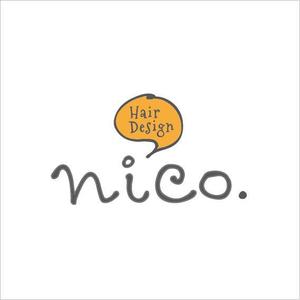 Galsia design (zeacocat86)さんの美容院 美容室 ヘアサロン「nico. hair design」のロゴへの提案