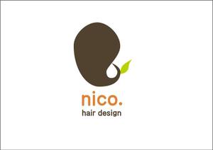 mia (mia-officina)さんの美容院 美容室 ヘアサロン「nico. hair design」のロゴへの提案