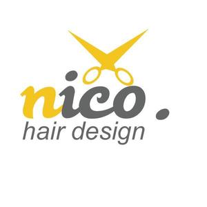vDesign (isimoti02)さんの美容院 美容室 ヘアサロン「nico. hair design」のロゴへの提案