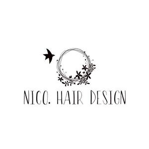 YOO GRAPH (fujiseyoo)さんの美容院 美容室 ヘアサロン「nico. hair design」のロゴへの提案