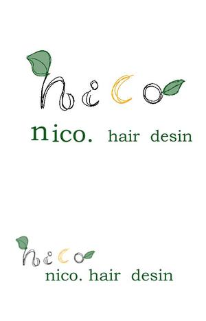 miia (miia)さんの美容院 美容室 ヘアサロン「nico. hair design」のロゴへの提案