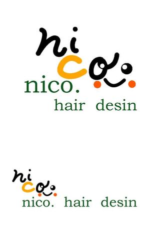 miia (miia)さんの美容院 美容室 ヘアサロン「nico. hair design」のロゴへの提案
