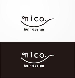 Cezanne (heart)さんの美容院 美容室 ヘアサロン「nico. hair design」のロゴへの提案
