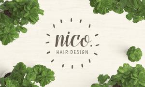 Giraffica  ()さんの美容院 美容室 ヘアサロン「nico. hair design」のロゴへの提案