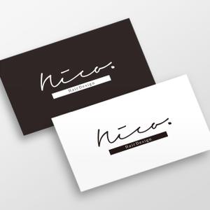 doremi (doremidesign)さんの美容院 美容室 ヘアサロン「nico. hair design」のロゴへの提案