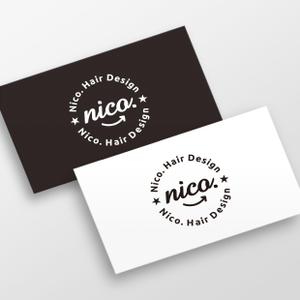 doremi (doremidesign)さんの美容院 美容室 ヘアサロン「nico. hair design」のロゴへの提案