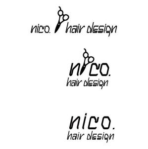 MacMagicianさんの美容院 美容室 ヘアサロン「nico. hair design」のロゴへの提案