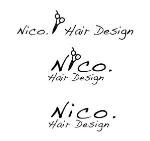 MacMagicianさんの美容院 美容室 ヘアサロン「nico. hair design」のロゴへの提案