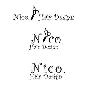 MacMagicianさんの美容院 美容室 ヘアサロン「nico. hair design」のロゴへの提案