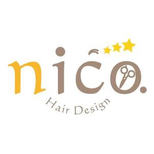 ra-ra-sakuraさんの美容院 美容室 ヘアサロン「nico. hair design」のロゴへの提案