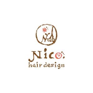 恵りこ (tampopohouse1128)さんの美容院 美容室 ヘアサロン「nico. hair design」のロゴへの提案