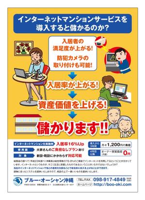 サカイ (slowhand)さんの株式会社ブルー・オーシャン沖縄　インターネットマンションサービスのパンフレットへの提案