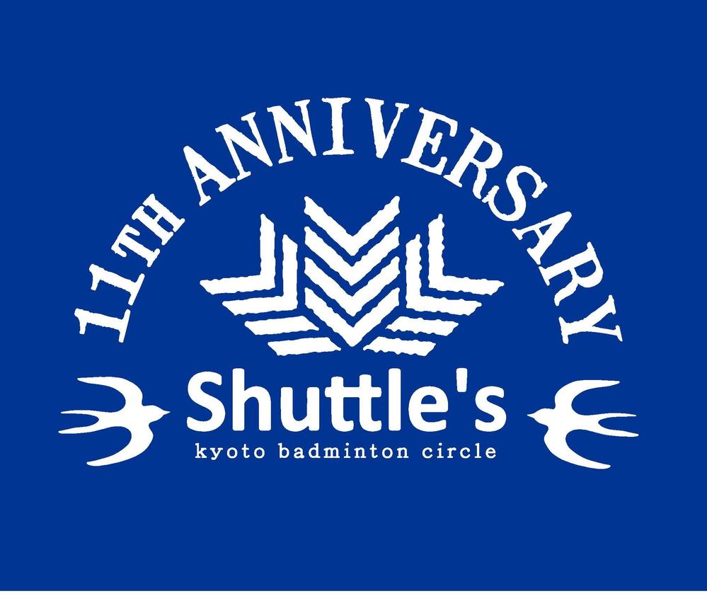 大学のバドミントンサークル「Shuttle's」のTシャツデザイン