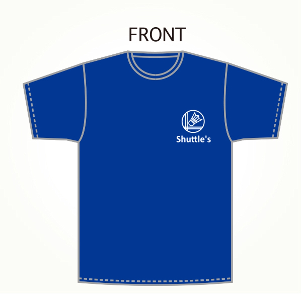 大学のバドミントンサークル「Shuttle's」のTシャツデザイン