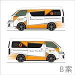 modemodeoさんのハイエースの側面に　当社名とグラフィックデザインへの提案
