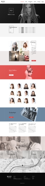 Nujeba (Nujeba)さんの神戸元町のヘアサロンのホームページトップデザイン募集（1ページデザインのみ）への提案
