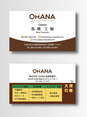 Takahiko Hayakawa (taka9681)さんの「株式会社OHANA」の名刺デザインへの提案