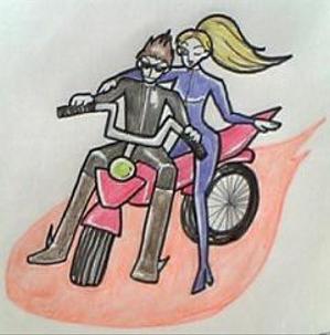 yukimomoさんの北欧のロック（バンパイヤ）な少女とバイクのイラストへの提案