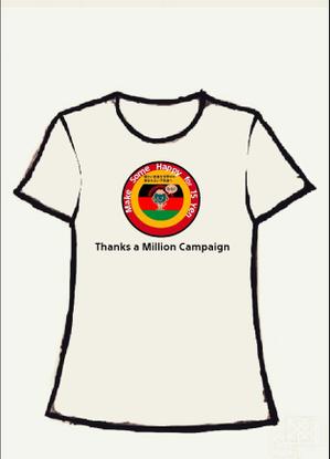 フリーランス (yamamoto4544)さんのThanks a Million Campaign 学校給食支援キャンペーンTシャツへの提案