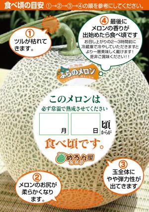 tk_katsu (tk_katsu_kido)さんのメロンの食べ頃を記載するカード（チラシ）のデザインへの提案