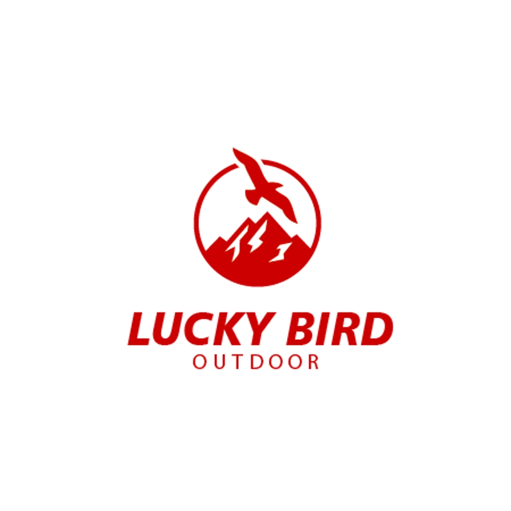 「LUCKY BIRD」のロゴ作成　アウトドア系ネットショップ、ニュージーランドで車販売、同じく飲食店