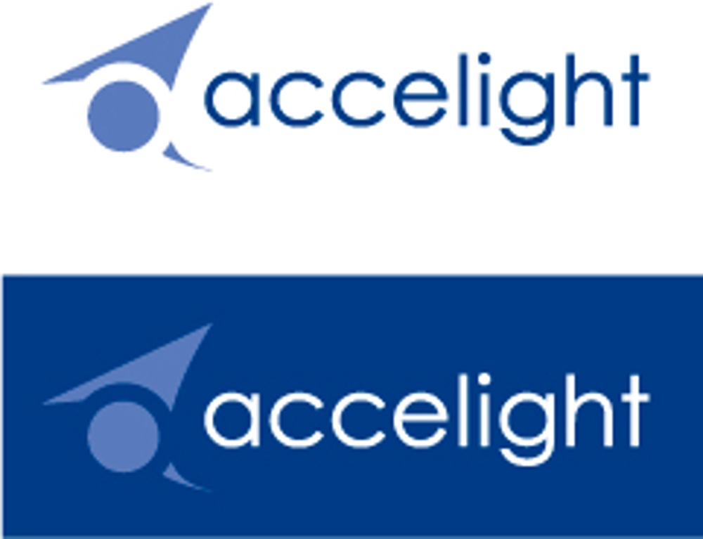 「accelight」のロゴ作成