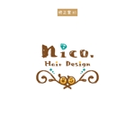 恵りこ (tampopohouse1128)さんの美容院 美容室 ヘアサロン「nico. hair design」のロゴへの提案