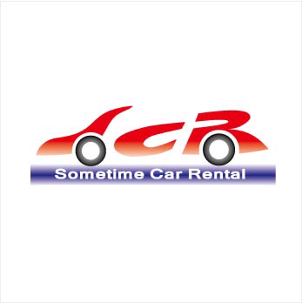 レンタカー店 「Sometime　Car　Rental」、「サムタイムカーレンタル」のロゴ
