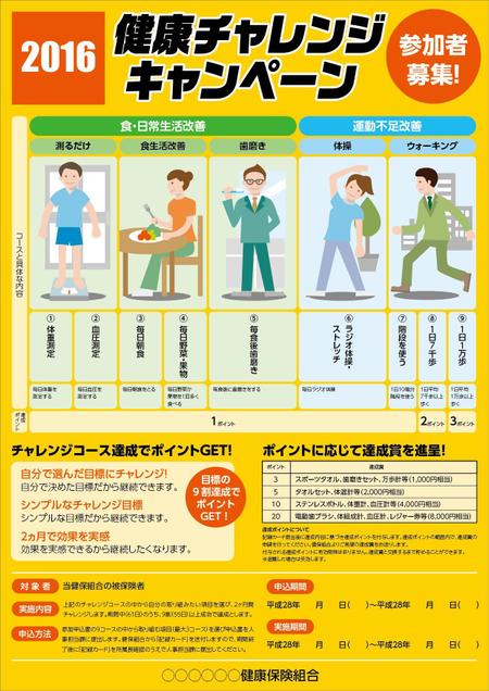 nekofuさんの健康保険組合の健康キャンペーンポスターへの提案