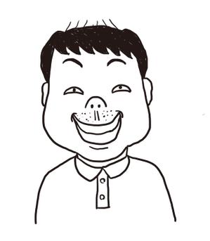ただかずひと (kazuhito_tada)さんの名刺や自己紹介に使えるちょいボケな似顔絵風の男性顔イラスト(上半身)募集中！への提案